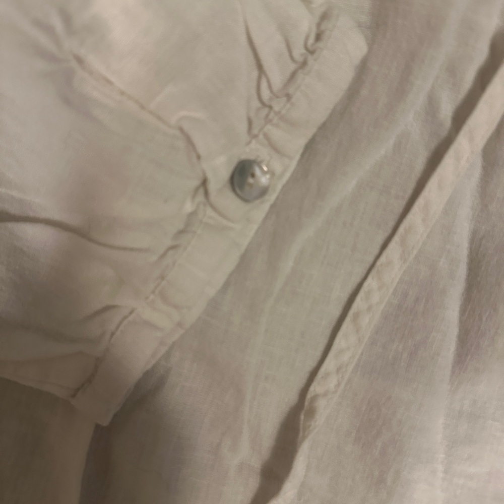 J. Jill Boho Lace-Trim Cream Peasant Top - Picture 7 of 8